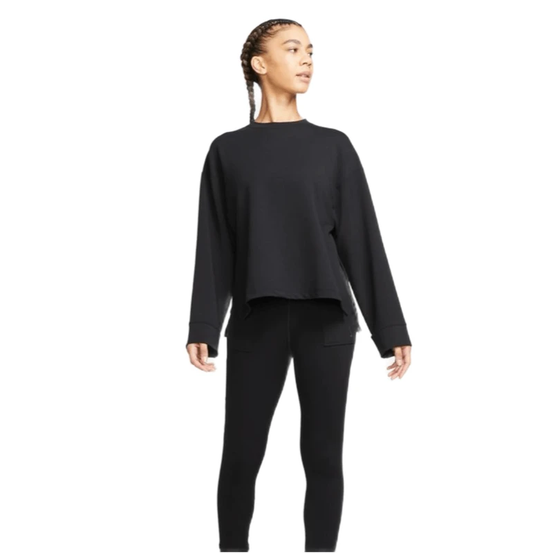 Nike Yoga Dri-FIT Fleece Crew Sweatshirt - Women's - Image 2