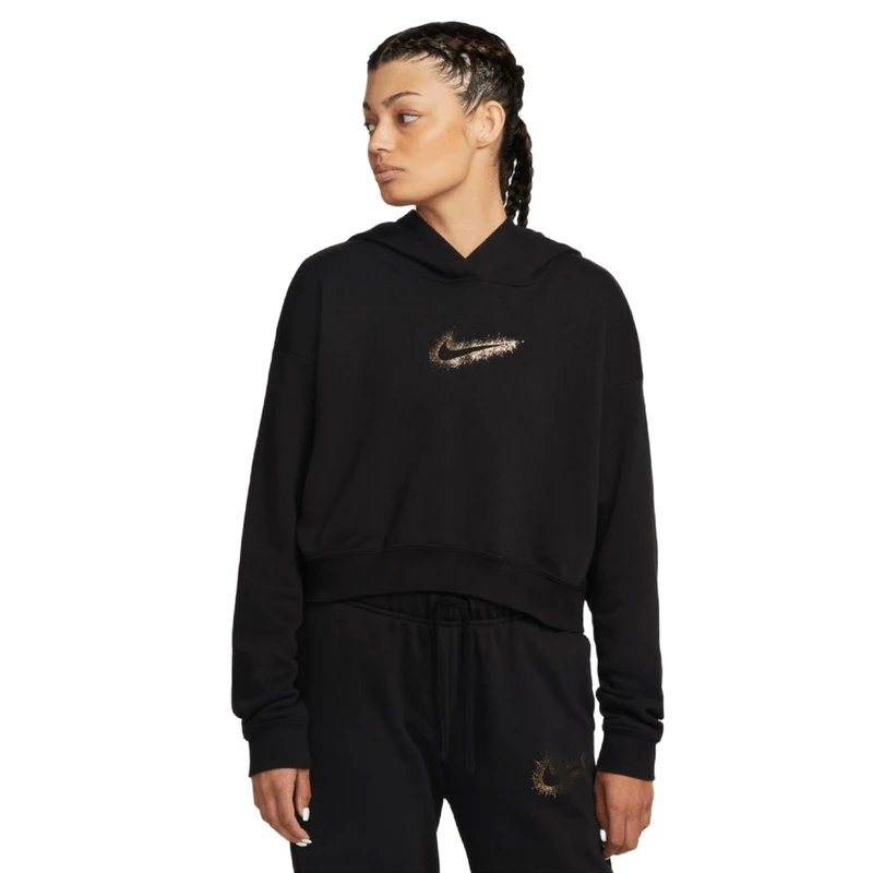 Nike Sportswear Club Fleece Crop Graphic Logo Hoodie - Women's