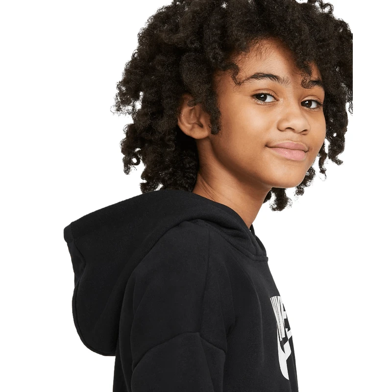 Nike Sportswear Club French Terry Cropped Hoodie - Girls' - Image 2