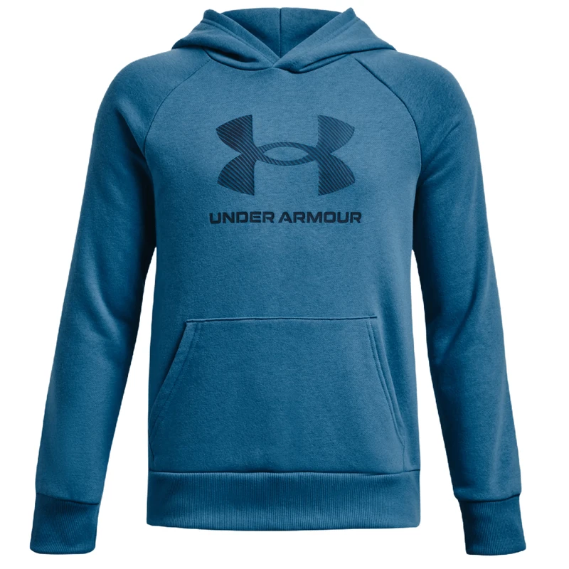 Under Armour Rival Fleece Big Logo Print Fill Hoodie - Boys' - Image 2